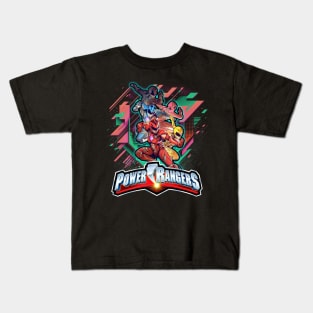 Green Power Ranger's Epic Showdown Kids T-Shirt